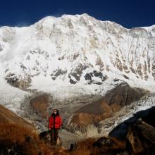 Na moréne pod Annapurnou I (8091 m)