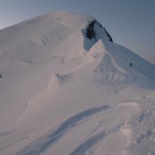 pohľad na vrchol Mont Blancu